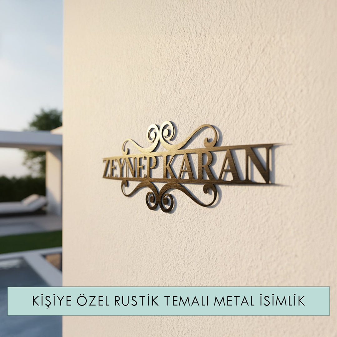 Kişiye Özel Dekoratif Metal İsimlik - morimora.com