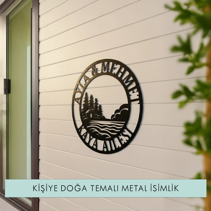 Kişiye Özel Göl Evi Temalı Metal İsimlik - morimora.com