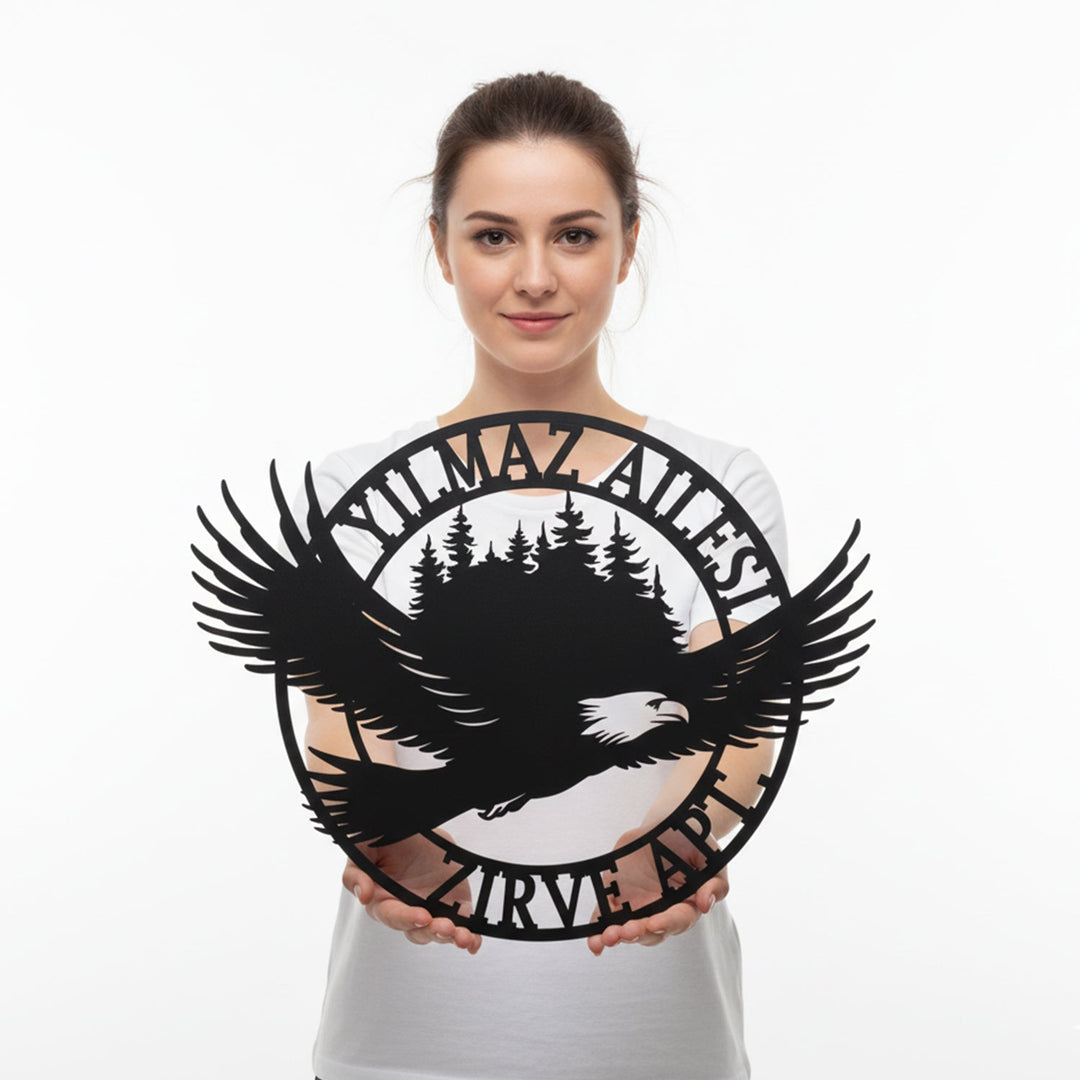 Kişiye Özel Kartal Temalı Metal İsimlik - morimora.com