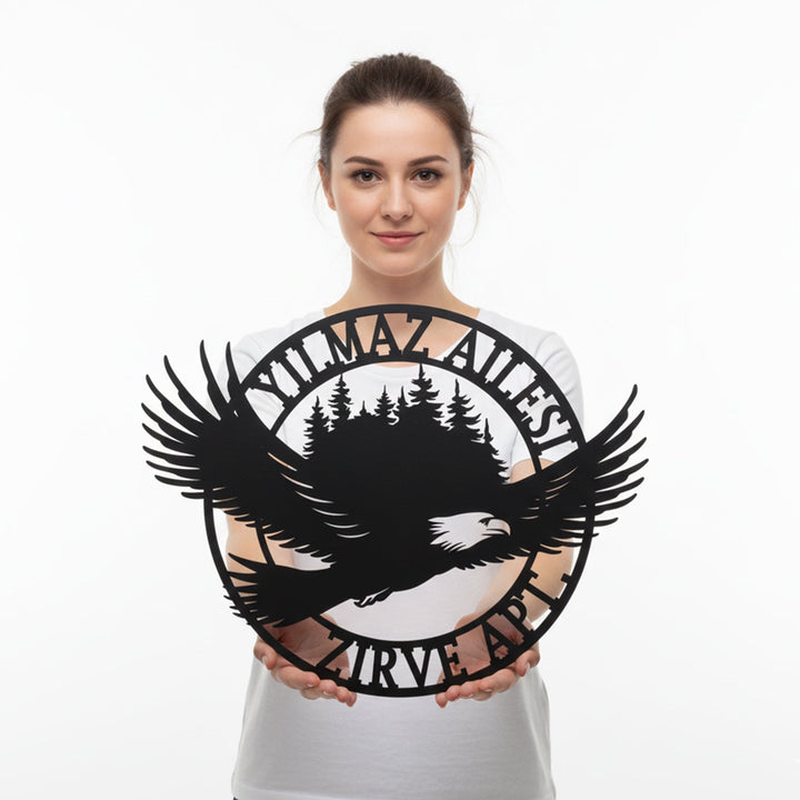 Kişiye Özel Kartal Temalı Metal İsimlik - morimora.com