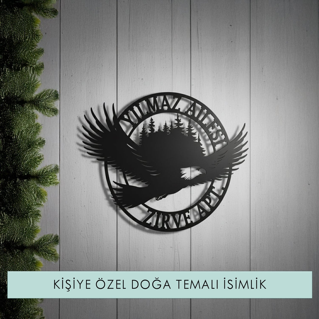 Kişiye Özel Kartal Temalı Metal İsimlik - morimora.com