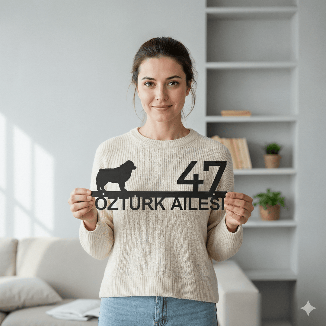 Kişiye Özel Köpek Temalı Kapı İsimliği - Set-2 - morimora.com
