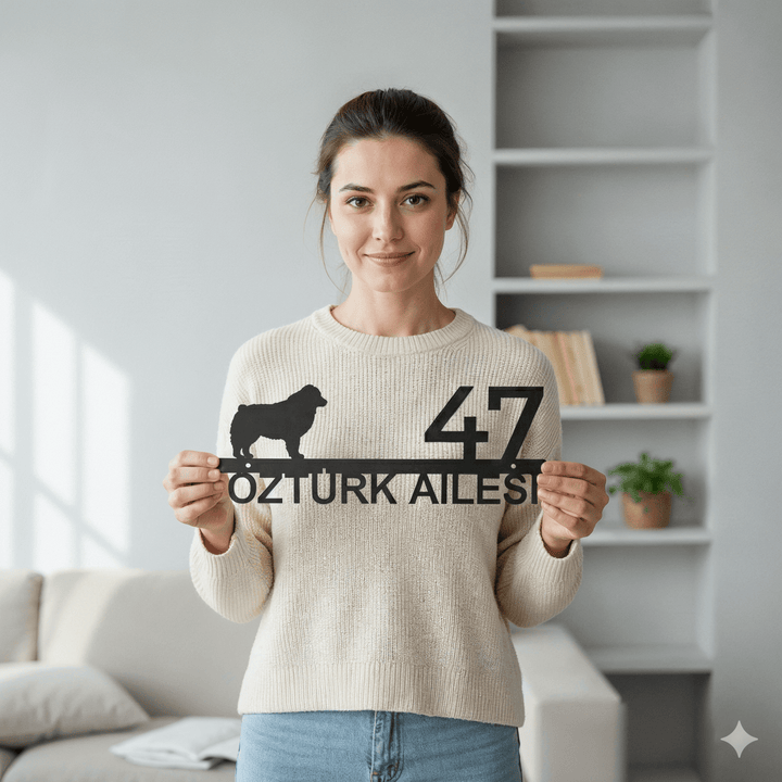 Kişiye Özel Köpek Temalı Kapı İsimliği - Set-2 - morimora.com