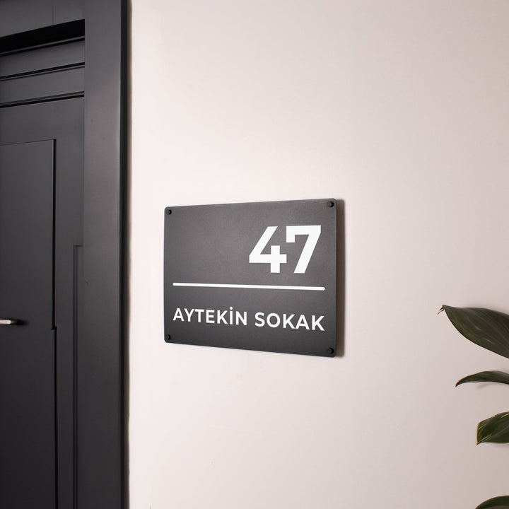 Kişiye Özel Metal Adres Tabelası - UV BASKI - morimora.com
