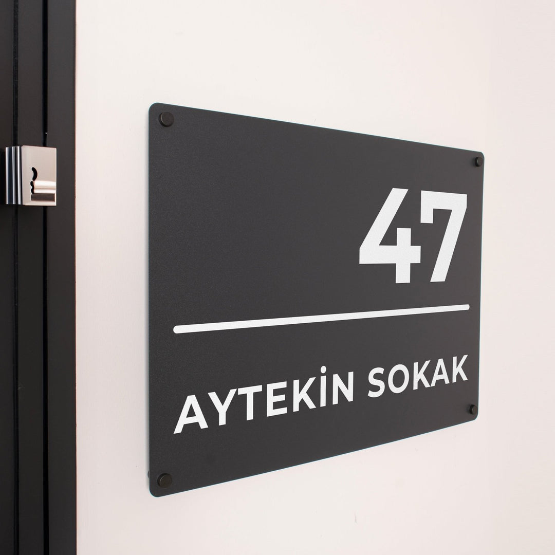 Kişiye Özel Metal Adres Tabelası - UV BASKI - morimora.com
