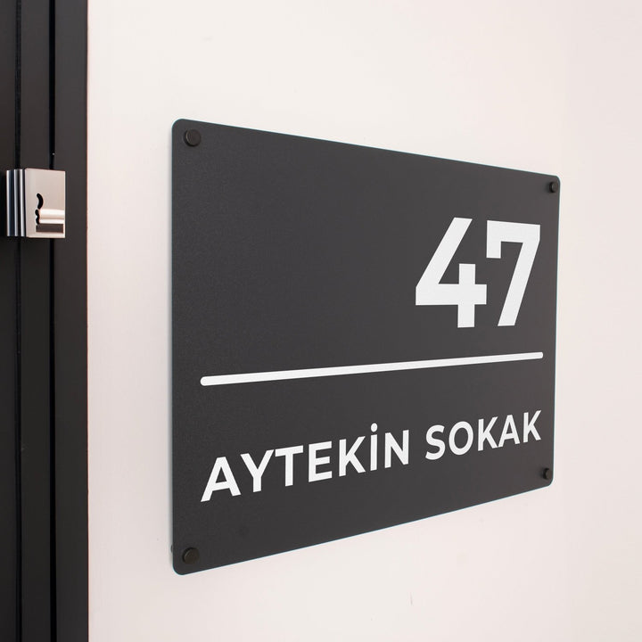 Kişiye Özel Metal Adres Tabelası - UV BASKI - morimora.com