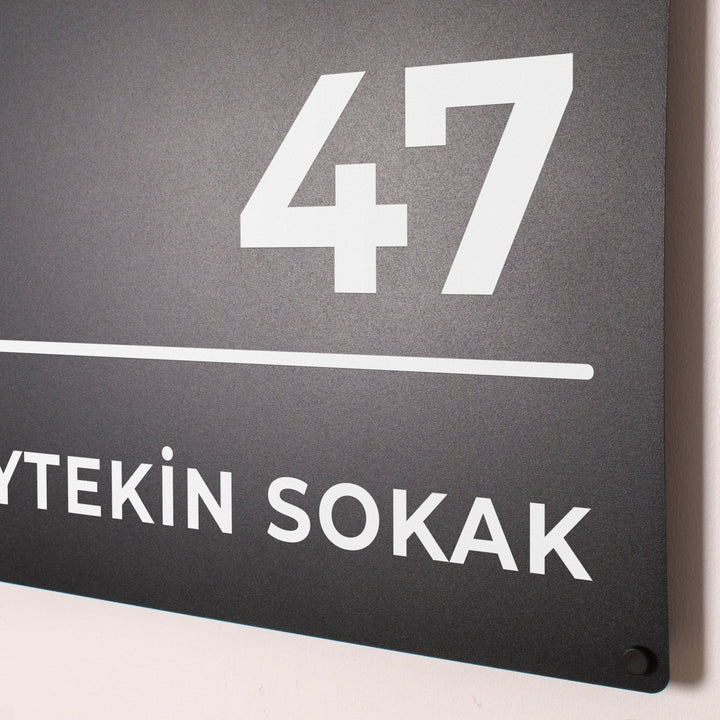 Kişiye Özel Metal Adres Tabelası - UV BASKI - morimora.com