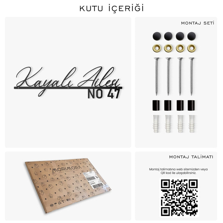 Kişiye Özel Metal Aile İsimliği - morimora.com