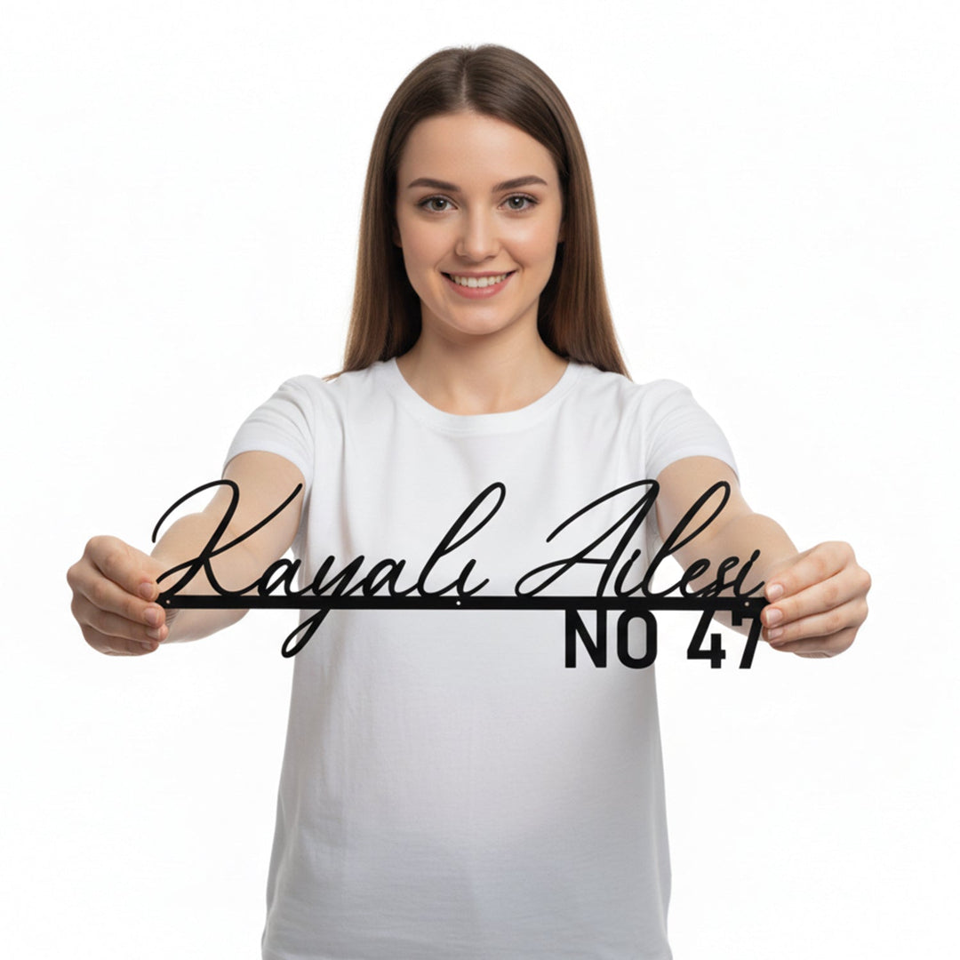 Kişiye Özel Metal Aile İsimliği - morimora.com