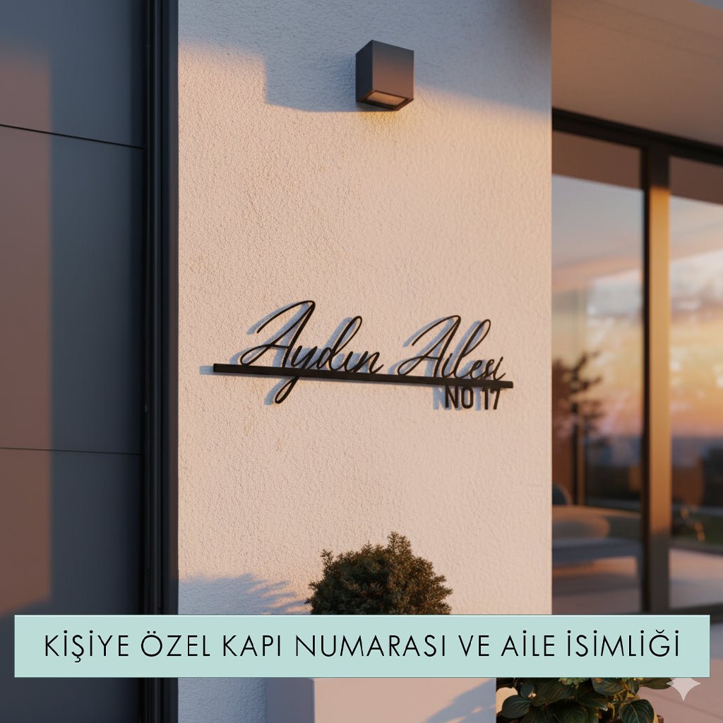 Kişiye Özel Metal Aile İsimliği - morimora.com