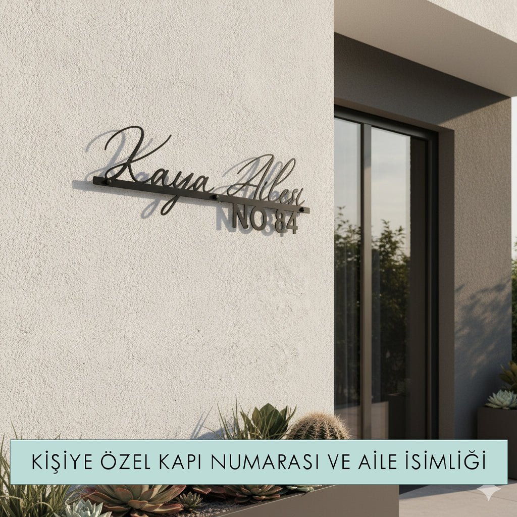 Kişiye Özel Metal Aile İsimliği - morimora.com