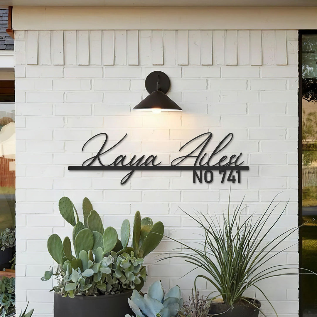 Kişiye Özel Metal Aile İsimliği - morimora.com