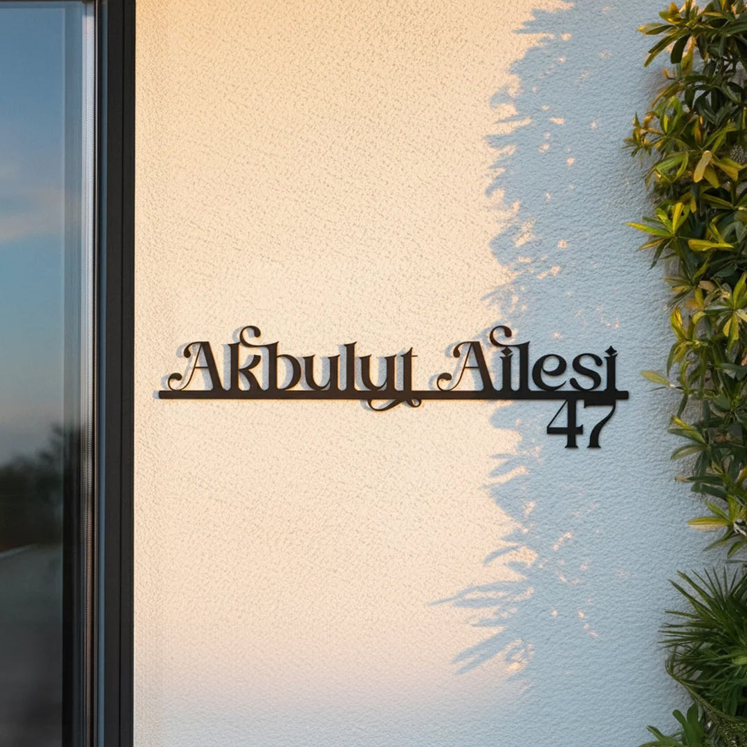 Kişiye Özel Metal Aile İsimliği - morimora.com