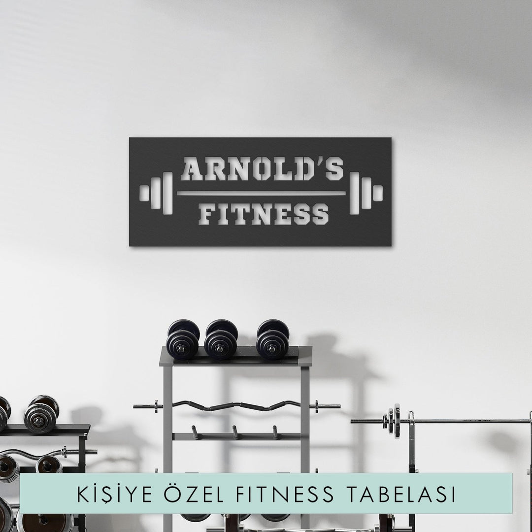 Kişiye Özel Metal Fitness İsimliği - morimora.com