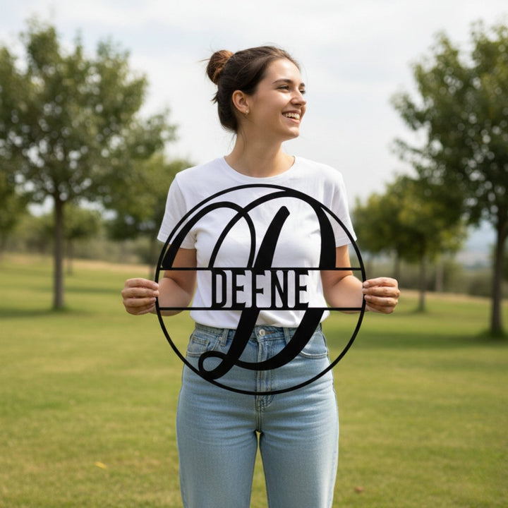 Kişiye Özel Metal Monogram İsimlik - morimora.com