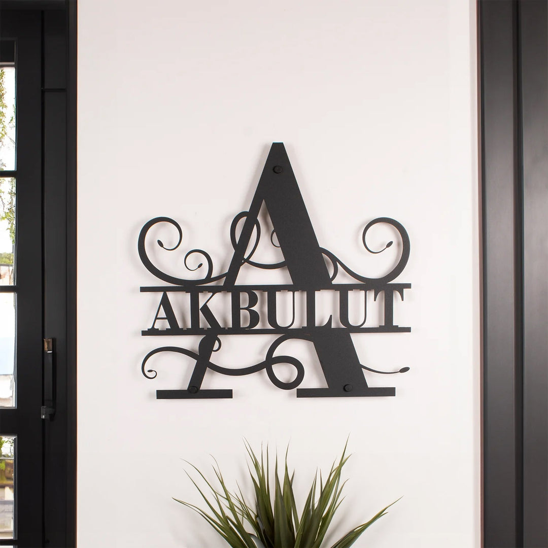 Kişiye Özel Metal Monogram İsimlik - morimora.com