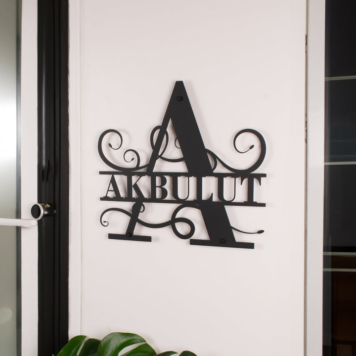 Kişiye Özel Metal Monogram İsimlik - morimora.com