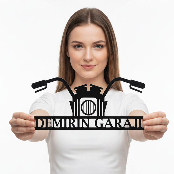 Kişiye Özel Motosiklet Temalı Metal İsimlik - morimora.com