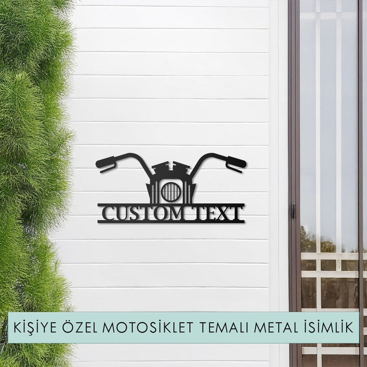 Kişiye Özel Motosiklet Temalı Metal İsimlik - morimora.com