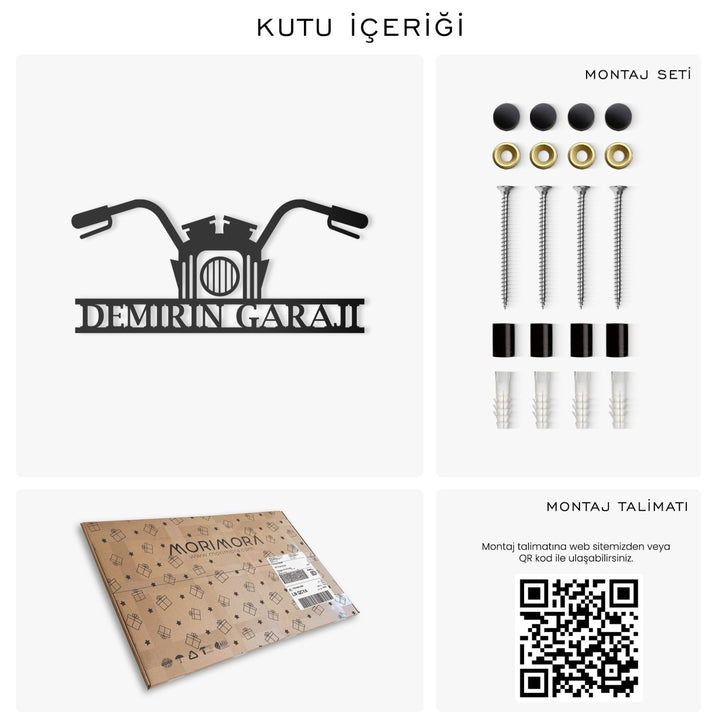 Kişiye Özel Motosiklet Temalı Metal İsimlik - morimora.com