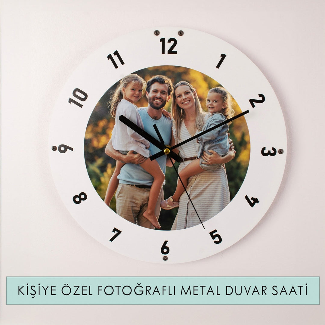 Kişiye Özel Resimli Metal Duvar Saati - morimora.com