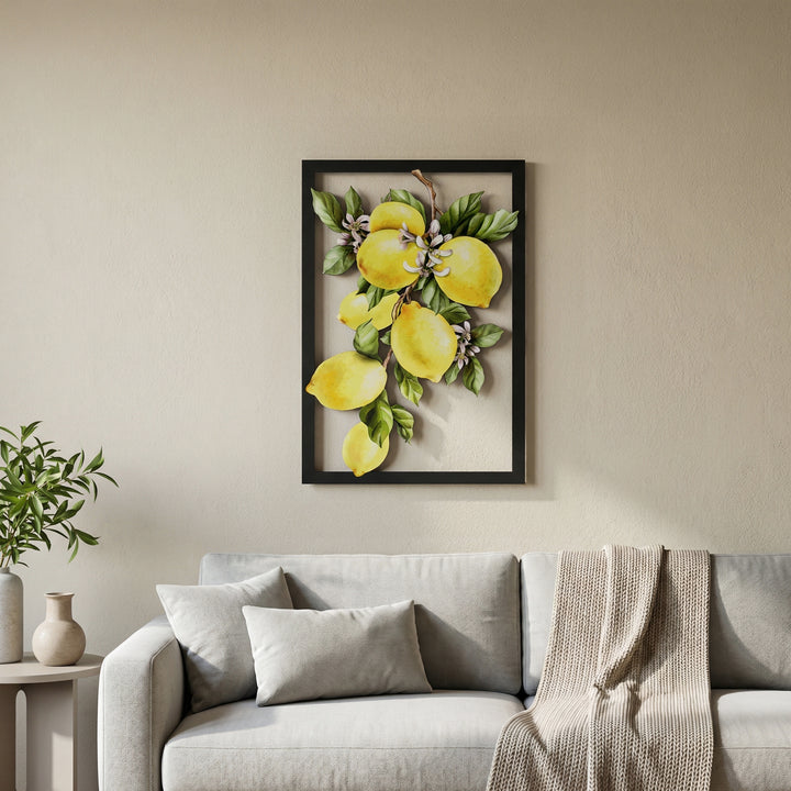 Limon Dalı Metal Duvar Dekoru