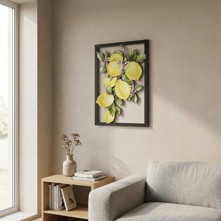 Limon Dalı Metal Duvar Dekoru - morimora.com