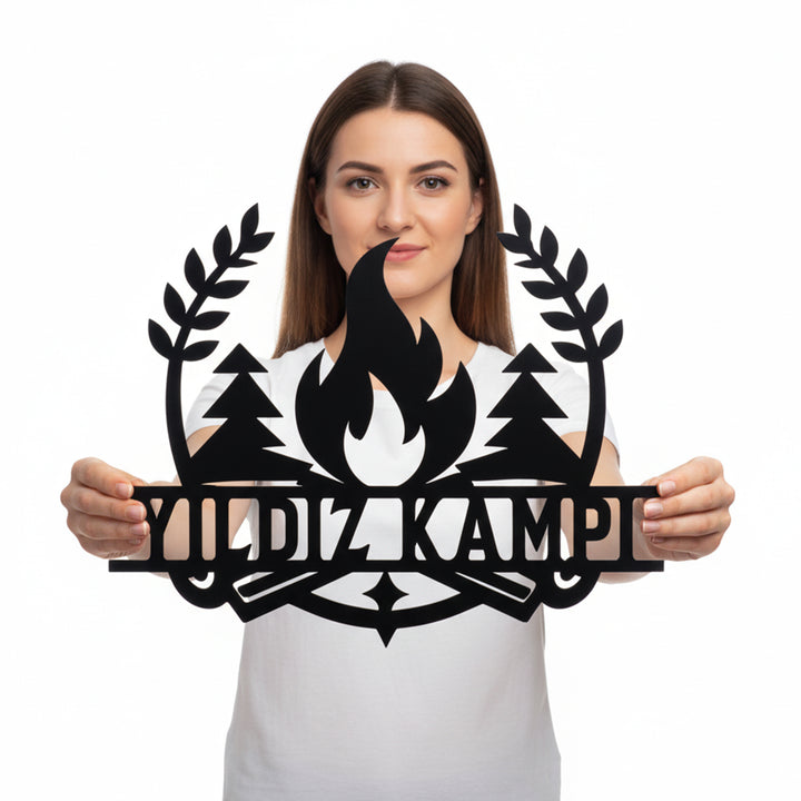 Kişiye Özel Kamp Temalı Metal İsimlik