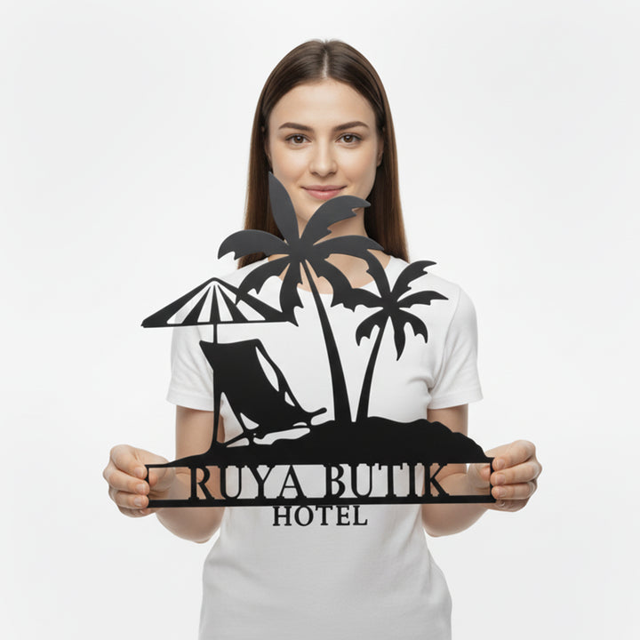 Kişiye Özel Plaj Temalı Metal İsimlik