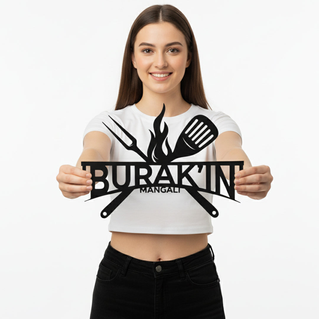 Kişiye Özel Metal Barbekü İsimliği