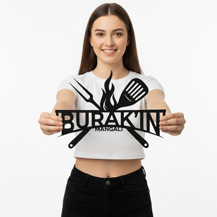 Kişiye Özel Metal Barbekü İsimliği