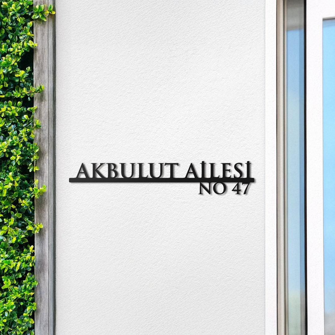 Modern Tarzda Kişiselleştirilebilir Adres Tabelası - morimora.com