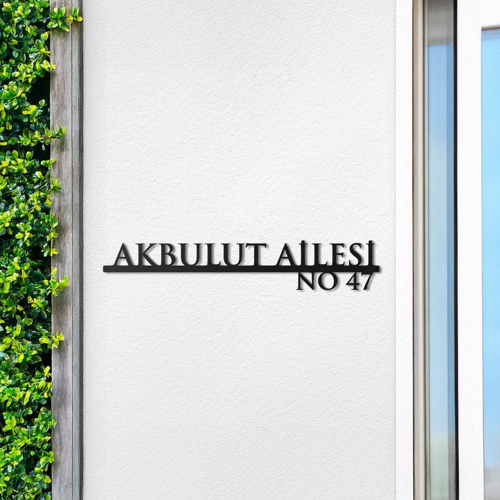 Modern Tarzda Kişiselleştirilebilir Adres Tabelası - morimora.com