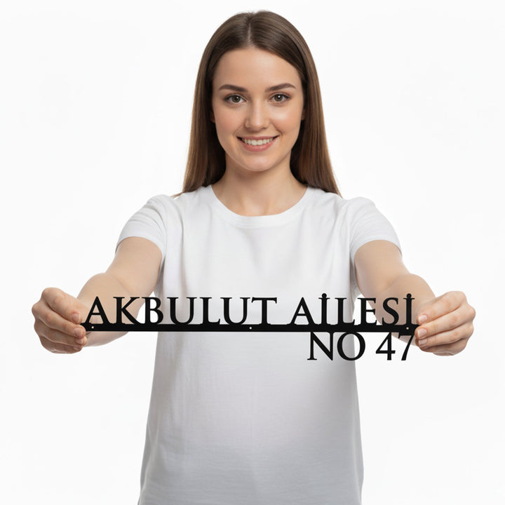 Modern Tarzda Kişiselleştirilebilir Adres Tabelası - morimora.com