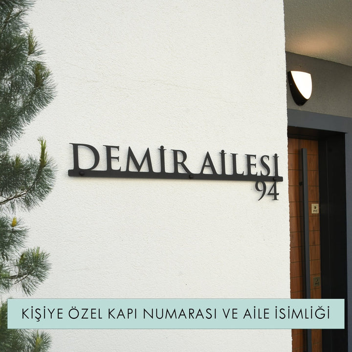 Modern Tarzda Kişiselleştirilebilir Adres Tabelası - morimora.com