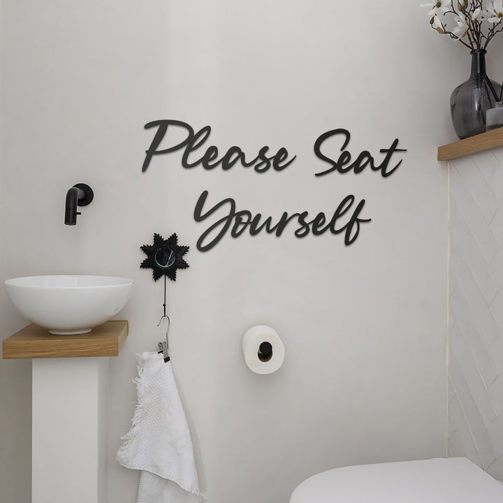 Please Seat Yourself Metal Duvar Yazısı - morimora.com