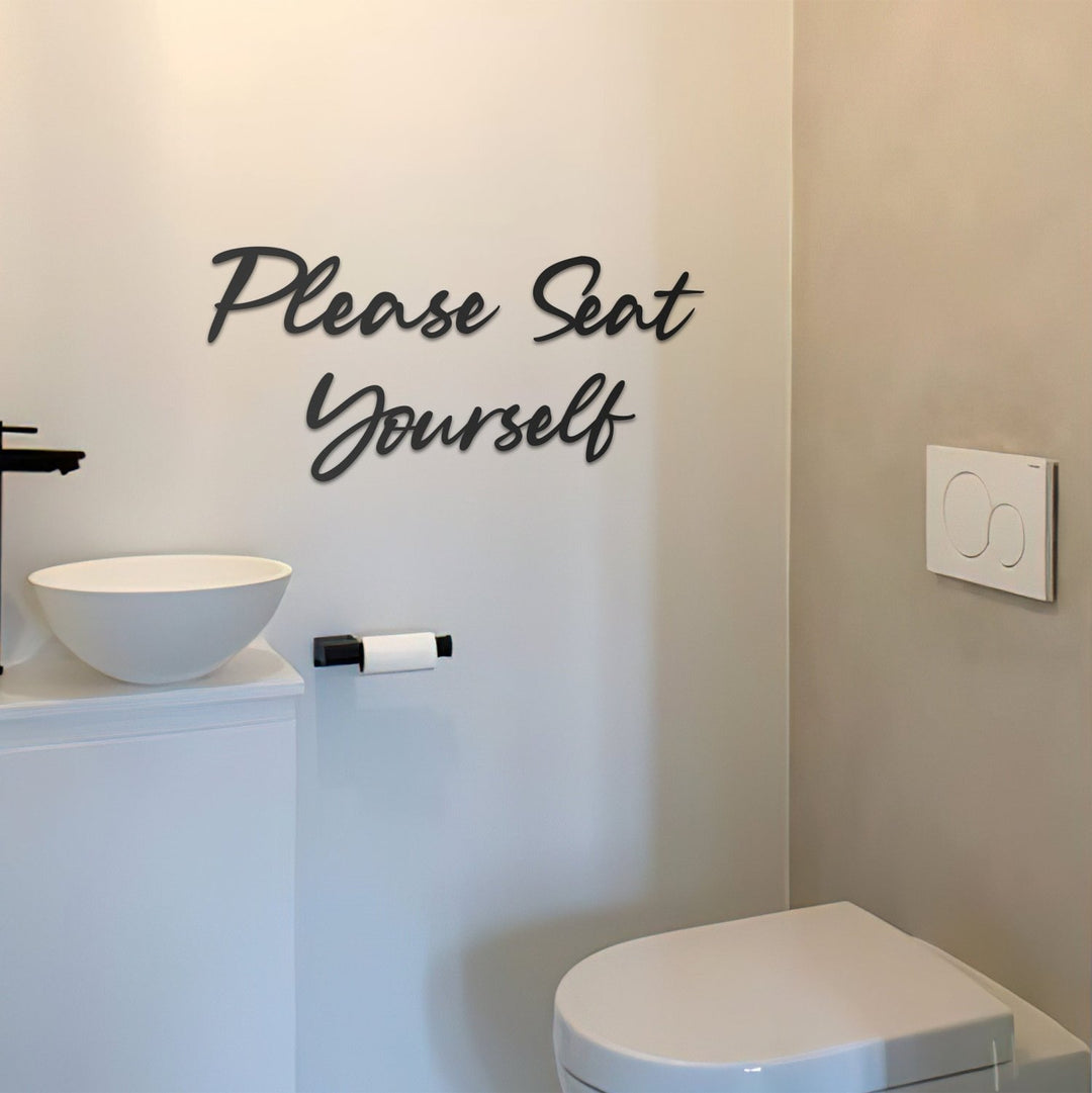 Please Seat Yourself Metal Duvar Yazısı - morimora.com