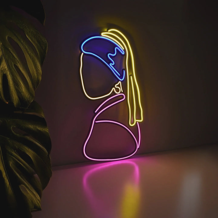Meisje Neon Dekor