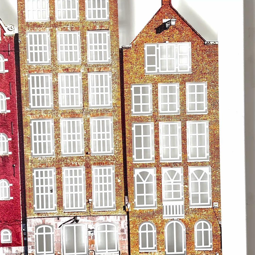 Amsterdam Evleri Metal Tablo