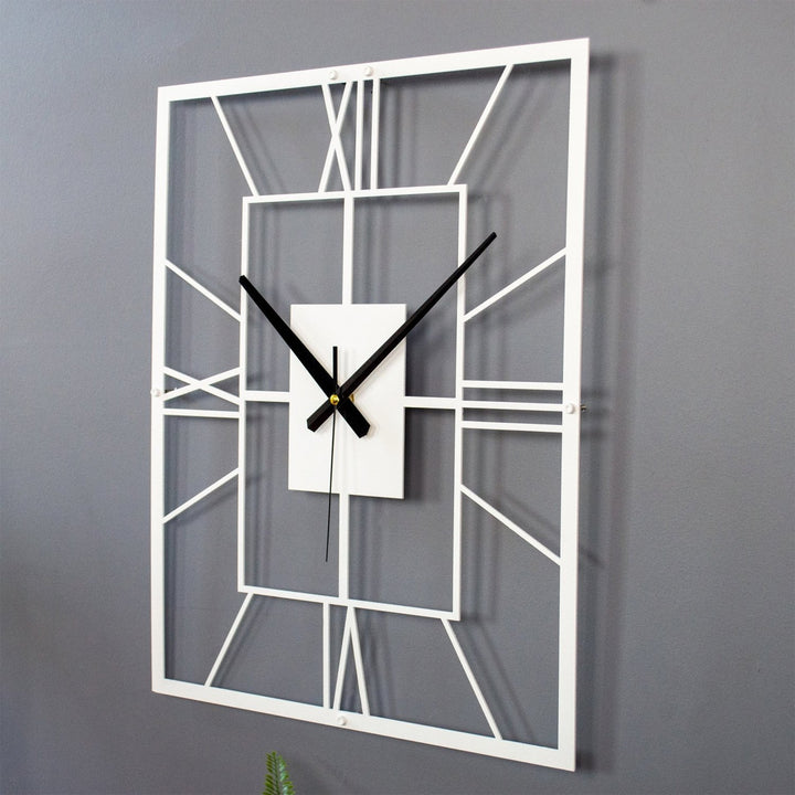 Roman Rectangle Metal Duvar Saati - morimora.com