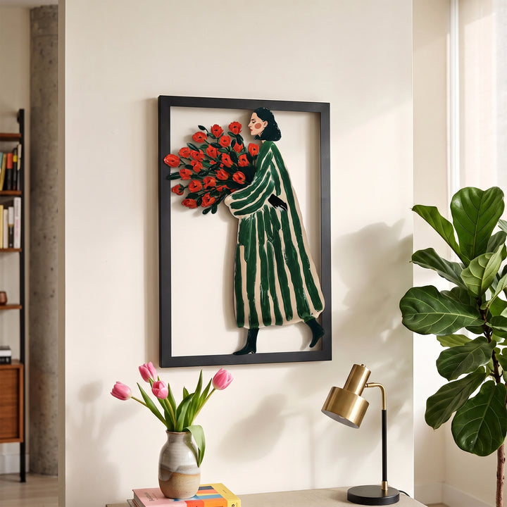Rose Lady Metal Tablo