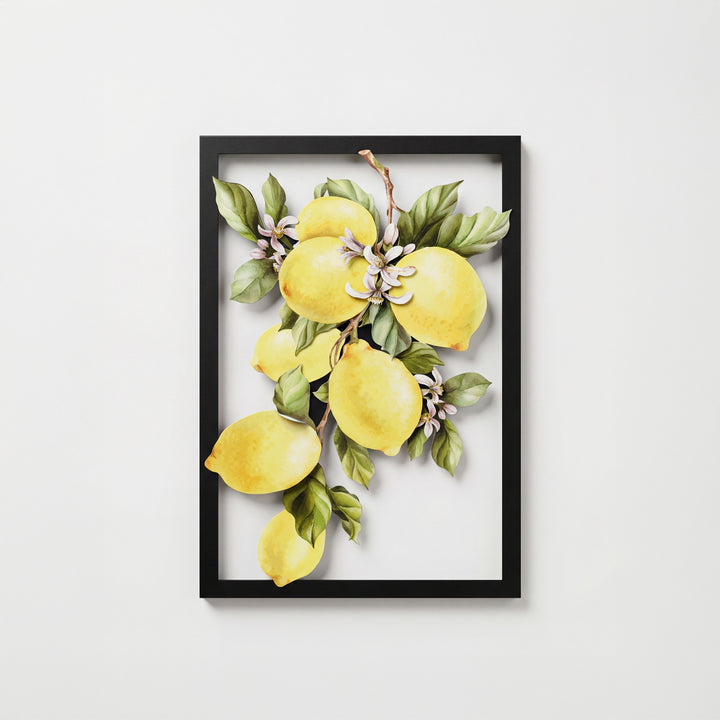 Limon Dalı Metal Duvar Dekoru