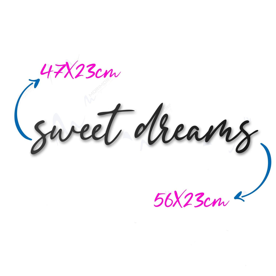 Sweet Dreams Metal Duvar Yazısı - morimora.com