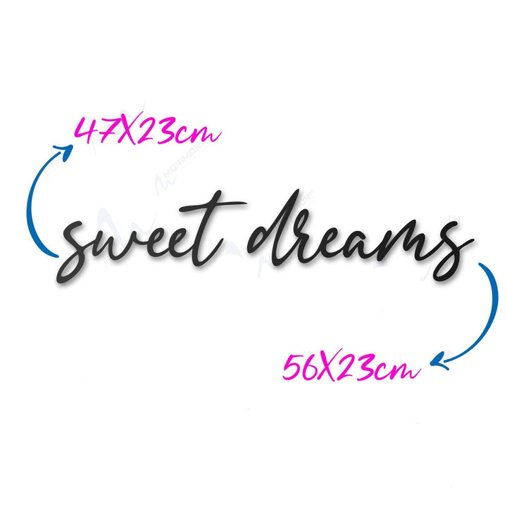 Sweet Dreams Metal Duvar Yazısı - morimora.com