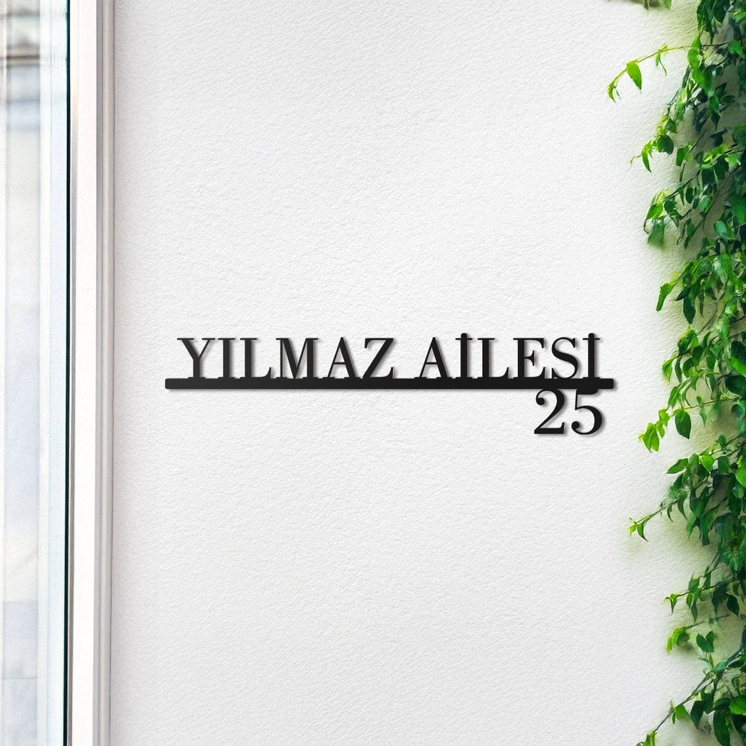 Zarif Tasarımlı Kişiselleştirilebilir Adres Tabelası - morimora.com